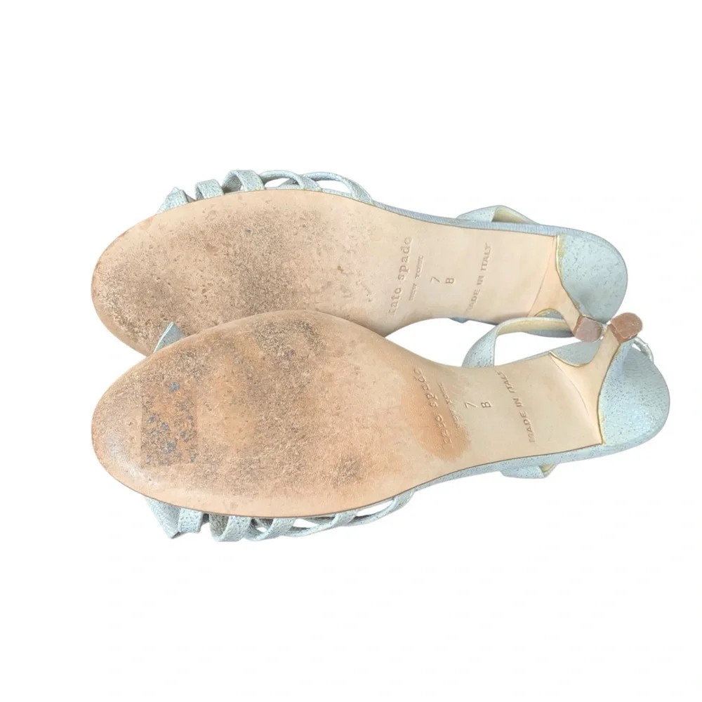 KATE SPADE Glitter Slingback Bow Heels – Size 7B‎